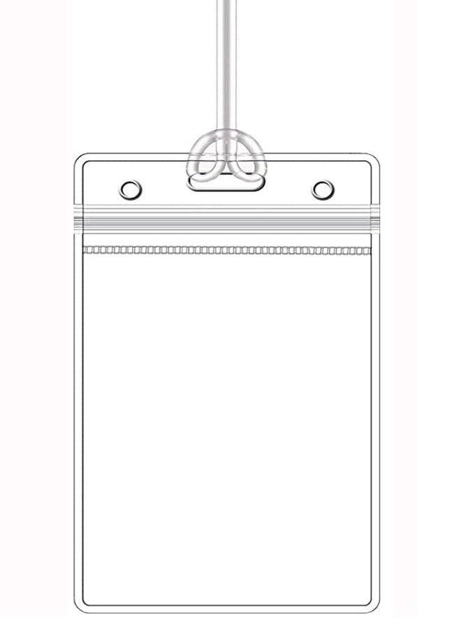 Kidultz (Set of 25) Clear Silicone Loop Bag Transparent ID Card Pouch with Luggage Tag Loop for Business Travel and Office Supplies, Easily Identification of Bags Available with Silicon Band - Image 1